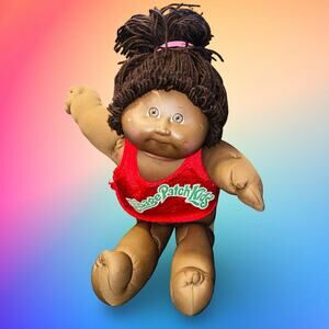 Cabbage Patch Kids Doll 1984 OK Factory African American Black Yarn Hair TLC VTG